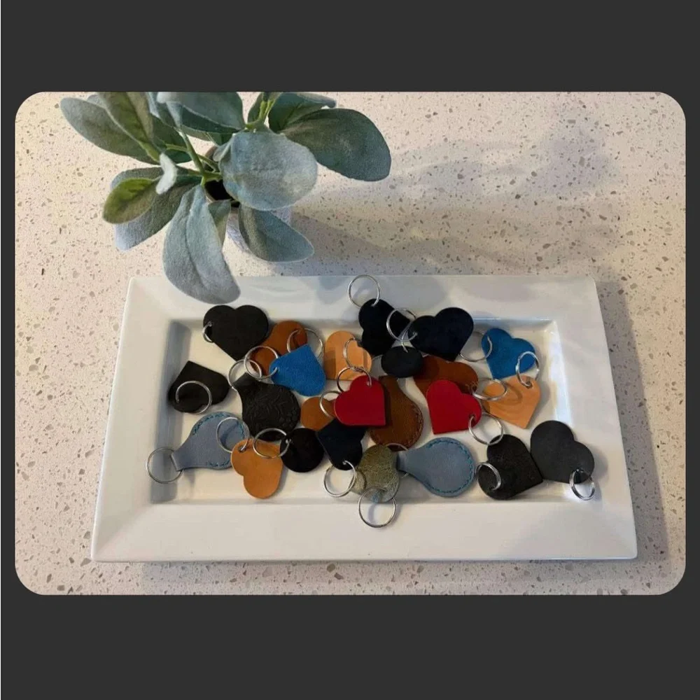 Assorted Heart-Shaped Keychains - Multi-Color Set - Picture 1 of 1